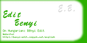 edit benyi business card
